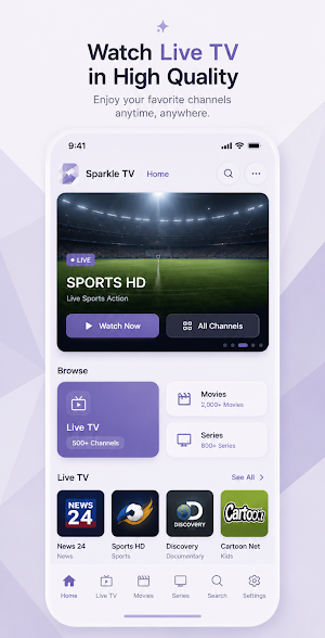 Sparkle TV - IPTV Player Screenshot 1