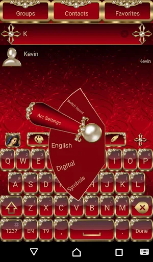 Virgin Mary Red Go Keyboard theme Screenshot 1