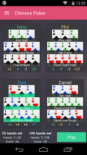 Chinese Poker Screenshot 0