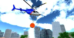 Police Helicopter City Flying Screenshot 0