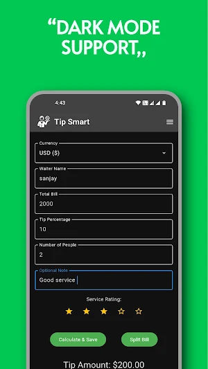 Tip Smart-Tip Calculator Screenshot 3