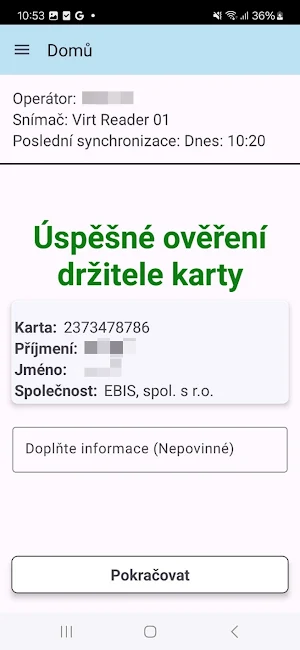 EBIS EISS Mobile Reader Screenshot 1