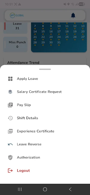 APT ESS App Screenshot 2