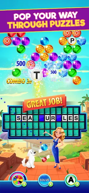 Bubble Pop: Wheel of Fortune! Puzzle Word Shooter Screenshot 0