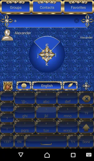 Virgin Mary Blue Go Keyboard t Screenshot 2
