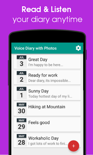 Voice Diary with Photos & Videos Screenshot 3