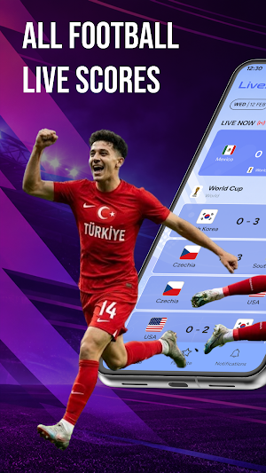 WCMatch: Football Live Scores Screenshot 0