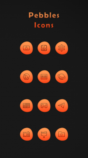 Pebbles Orange Icons Screenshot 2