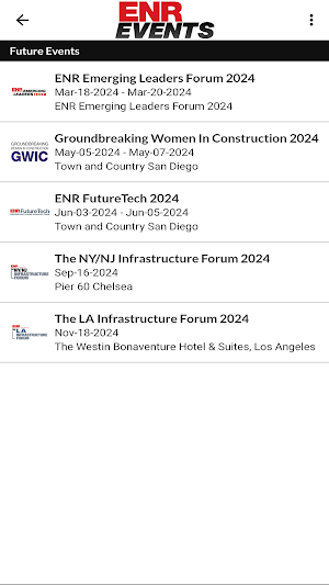 Engineering News-Record Events Screenshot 1