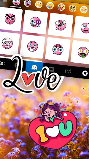 Sunshine Flowers Keyboard Background Screenshot 2