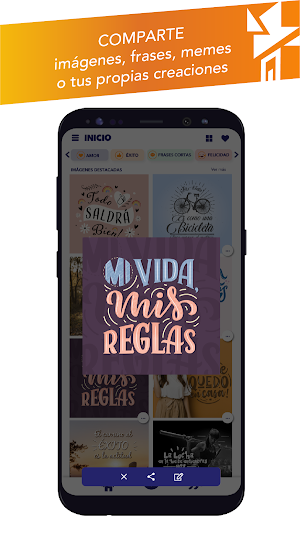 TextPics - Editor de Frases y Generador de Memes Screenshot 1
