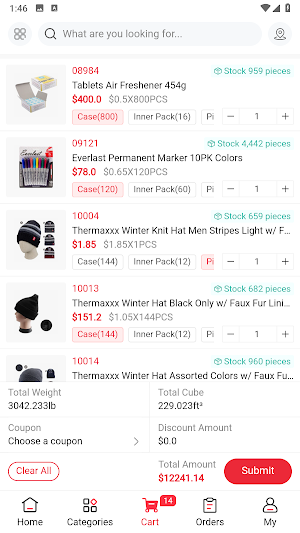 PFA Wholesale Screenshot 2