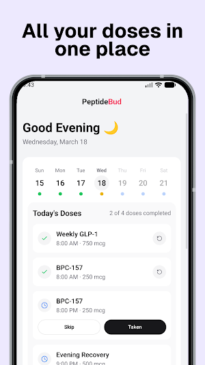 Peptide Tracker: PeptideBud Screenshot 1