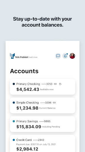 Yolo FCU Mobile Banking Screenshot 1
