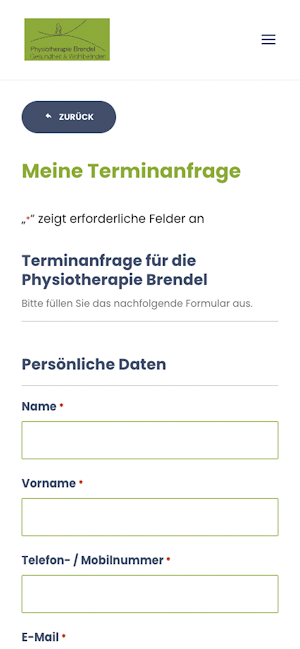 Physiotherapie Brendel Screenshot 2