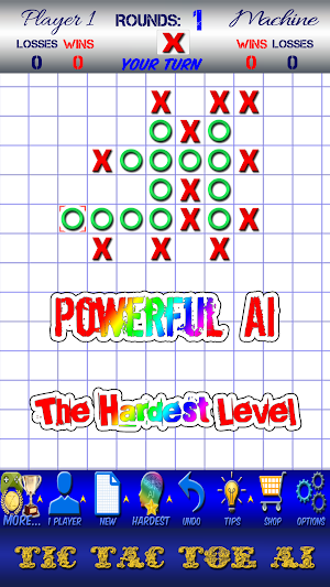 Tic Tac Toe AI - 5 in a row Screenshot 0