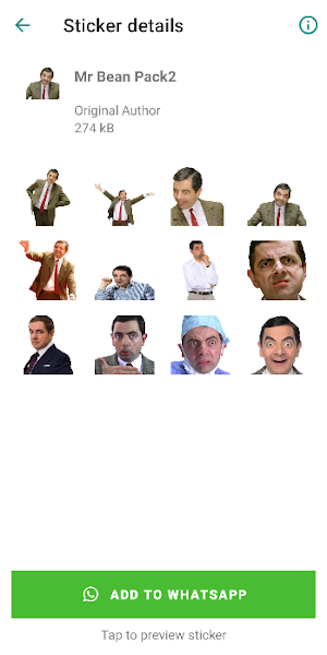Mr Bean Stickers Screenshot 1