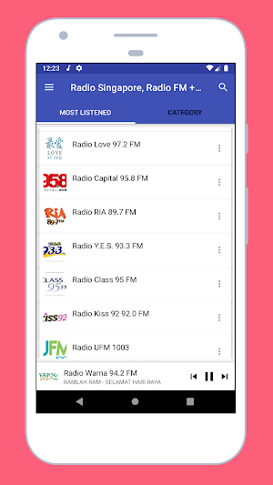 Radio Singapore + FM Radio App Screenshot 0