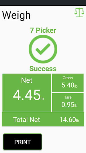 FairPick Lite Harvest Scale System Screenshot 2