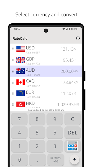 RateCalc Screenshot 2