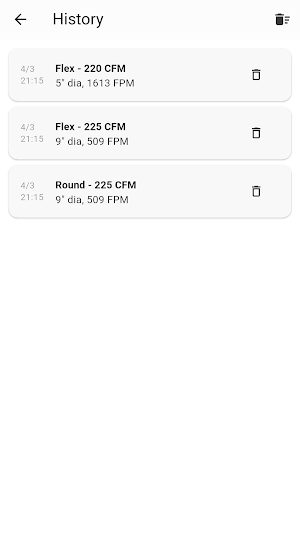 HVAC Duct Sizing Calculator Screenshot 2