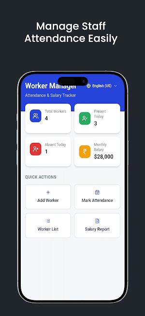 Staff Attendence Salary PRO Screenshot 1