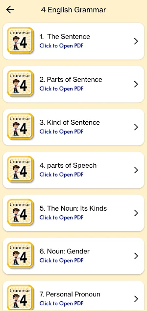 Class 4 English Grammar Book Screenshot 1