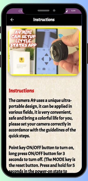 A9 Wifi Miini Camera Guide Screenshot 0