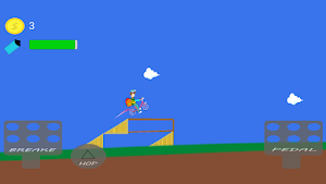 Wheelie Bike 2D Down the mount Screenshot 0