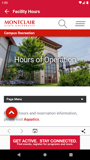 Montclair State Rec Center Screenshot 2