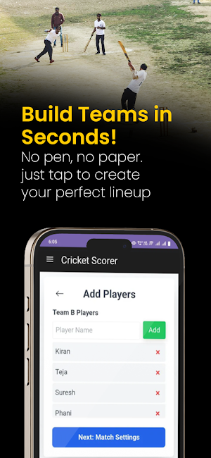 Gully Cricket Scorer Screenshot 2