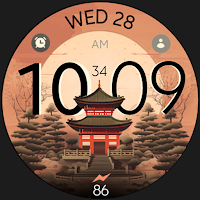 Full Moon digital watch face