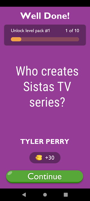 Sistas TV Series Quiz Game Screenshot 2