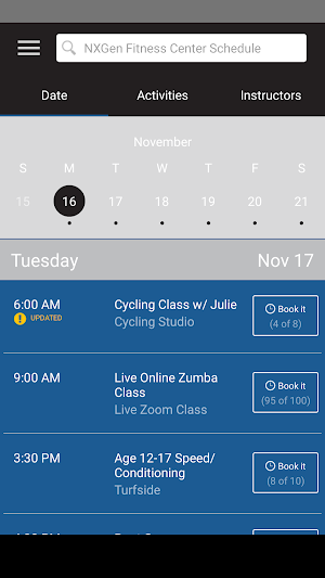 NXGen Fitness Center Screenshot 2