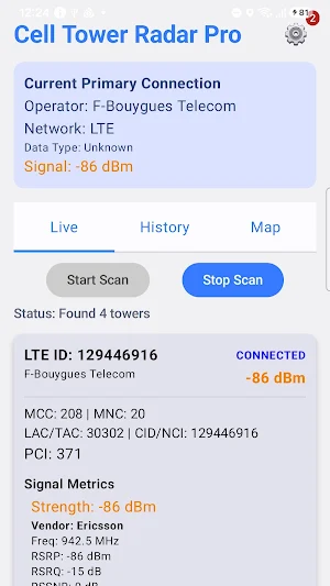 Cell Tower Radar Pro Screenshot 0