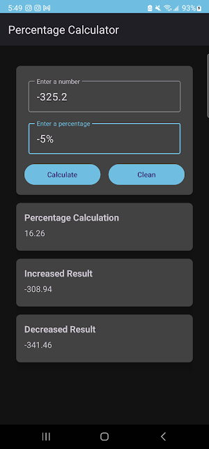 Percentage Calculator Screenshot 2