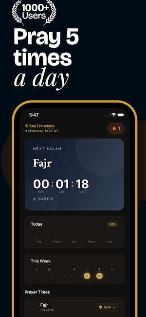 Salah Lock: Prayer Habit Screenshot 3
