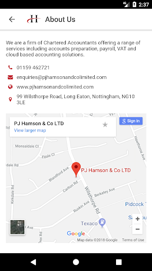 Hamsons Accountants Screenshot 1