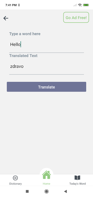 Croatian English Translator Screenshot 1