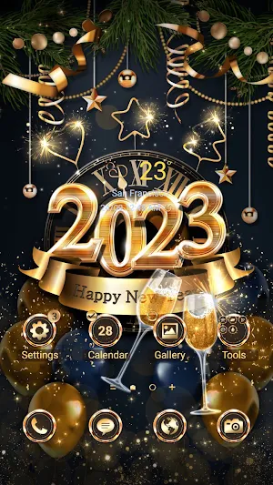 Golden New Year 2023-Wallpaper Screenshot 0