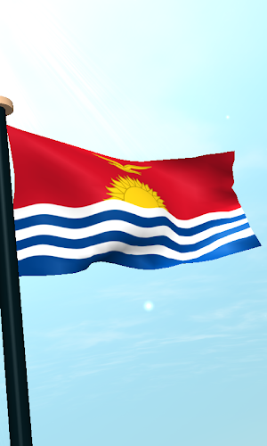Kiribati Flag 3D Wallpaper Screenshot 3