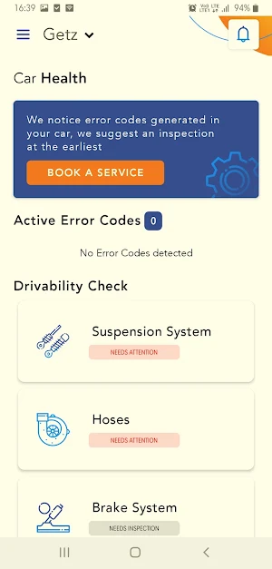 myTVS Vehicle Services Screenshot 2