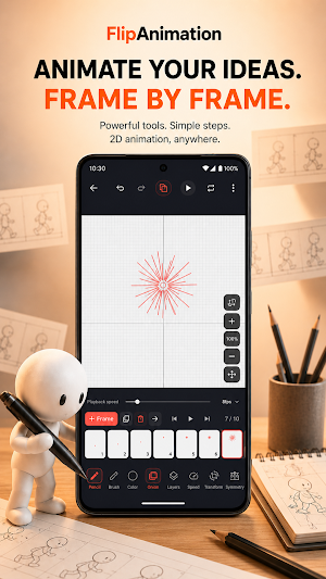 Flip Animation: 2D Draw a Clip Screenshot 0