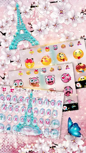 Girly Paris Keyboard - Girly theme Screenshot 2