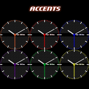 Carbon Fiber Dark Watch Face Screenshot 3