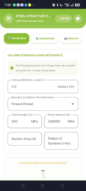 Steel Structure Calculator Screenshot 0