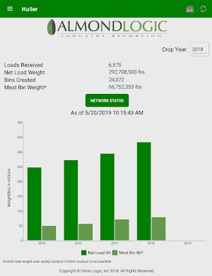 Almond Logic Huller/Sheller Management Screenshot 3