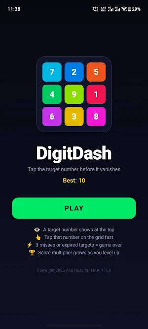 DigitDash Screenshot 0