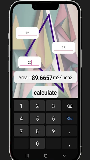 Heron's Formula Triangle Calc. Screenshot 2