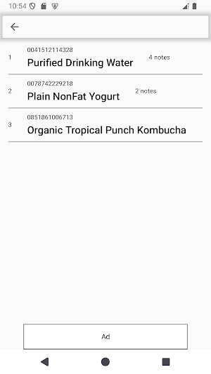 Scanning and Products Notes Screenshot 1